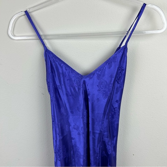 Vintage Frederick's of Hollywood purple rose Design slip dress nightie size: M - Picture 2 of 10